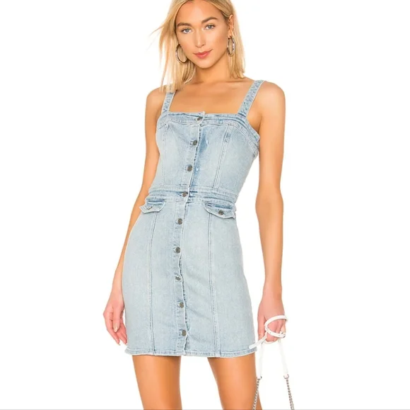 GRLFRND Dresses Grlfrnd Denim Petra Mini Jean Dress Sz L